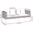 thumbnail image 3 of vidaXL Garden Collection Outdoor Sofa Black/Cream White Weather-Resistant, 3 of 10