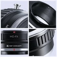 thumbnail image 3 of K&F CONCEPT MD Minolta MD MC Rokkor Lens to Fujifilm FX Mount Camera Adapter,MD to FX Lens Adapter for Fuji X-Pro1 X-Pro2 X-E1 X-E2 X-M1 X-A1 X-A2 X-A3 X-A10, 3 of 7