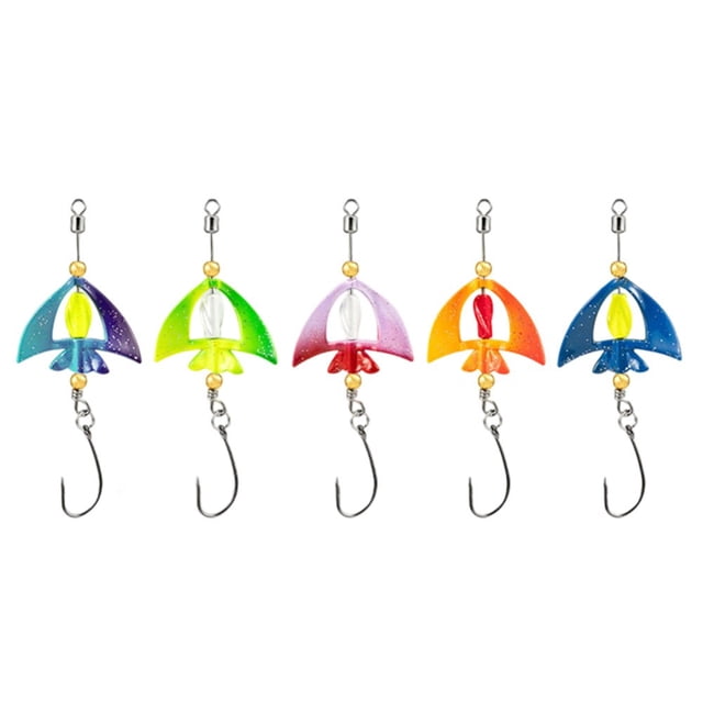 5pcs Lure Spin Spoon Twisters Spinner Lure Reflective artificial bait with Box