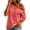 Red, variant on Zynoxe Off the Shoulder Tops for Women Trendy Striped Short Sleeve Asymmetrical Tops for Daily Wear Summer Loose Fit Versatile Pullover Casual Tops Blue S