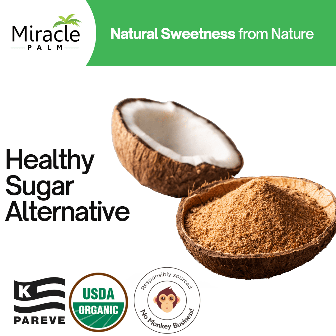 Miracle Palm Organic Coconut Sugar, Gluten Free, Non GMO, USDA Organic - 10 lbs Box (Pack of One)