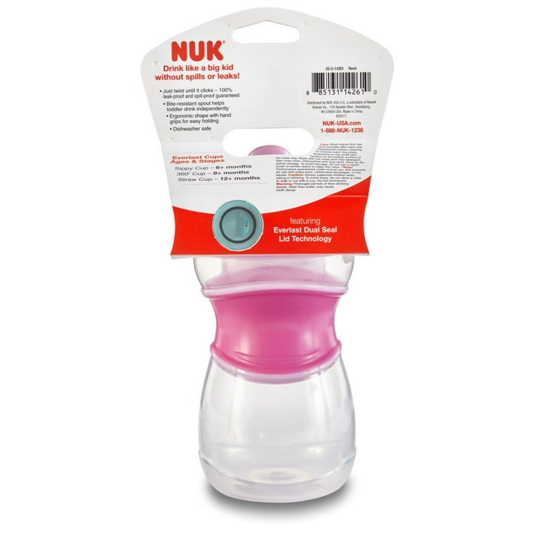 NUK Everlast Hard Spout Cup, 10 oz, Pink - Walmart.com NUK Everlast Hard Spout Cup, 10 oz, Pink - Walmart.com
