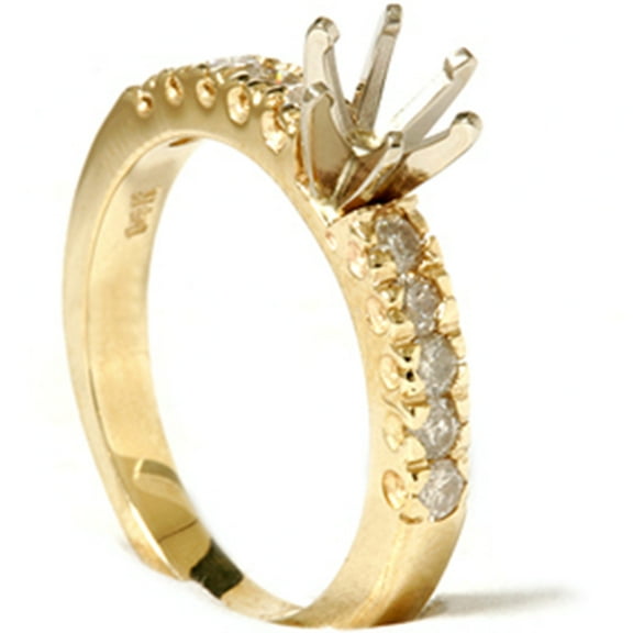 Pompeii 1/2ct Diamond Engagement Ring 14K Gold Setting Mount (H/I,I1)