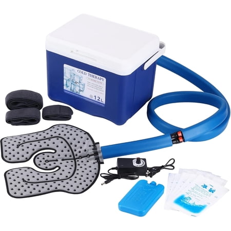 Cold Ice Machine Therapy System , Knee/Joint Pad, Cooling Reservoir and Quiet Bump, for Post-Surgery and Post-Trauma Pain Relief