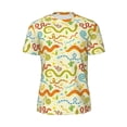 thumbnail image 6 of Rocae Cartoon Snake8 for Men's Mesh Quick-Dry Short Sleeve Workout T-Shirt,Mens Crew Neck Tee Lightweight Soft Classic T Shirts Large, 6 of 9