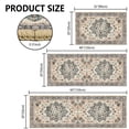 thumbnail image 2 of TECHVIDA Kitchen Rugs 3 Piece Set,Non Slip Machine Washable Kitchen Rug,Boho Vintage Abstract Kitchen Carpet for Hallway Rug, 2 of 9