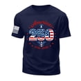 thumbnail image 4 of Yindaity American Flag T Shirts for Men Women Men Kids Patriotic American Flag Distressed T-Shirt(Dark Blue,M), 4 of 5