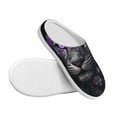 thumbnail image 3 of Goofa Purple-Eyed Floral Leopard Print Womens Mens Cotton Lightweight House Slippers , Washable Home Slippers,Indoor Comfy Bedroom Cozy Slippers-44/45, 3 of 7