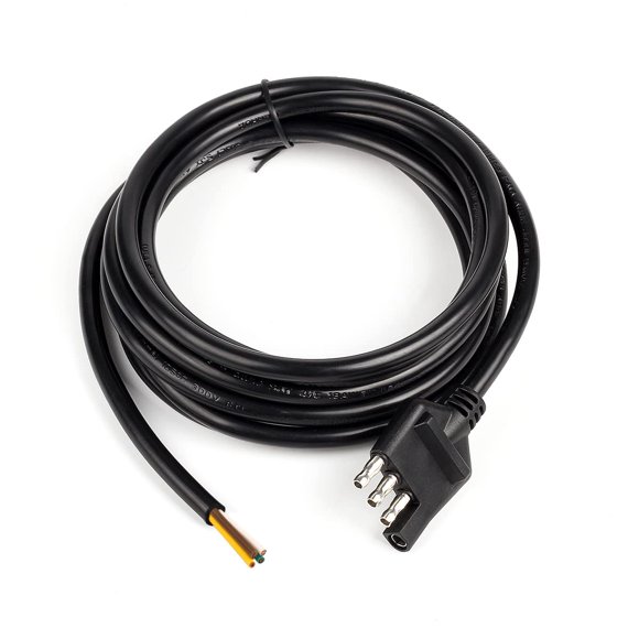 Arnés de cableado para remolque WOFTD de 4 pines, 2,7 m, cable plano de 4 vías