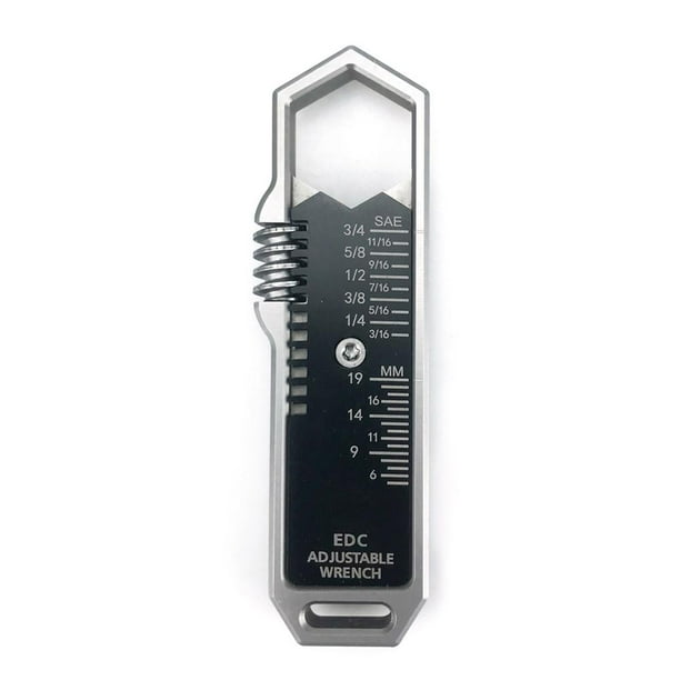 Aleación EDC llave inglesa 6-19mm ajustable Mini llave inglesa herramientas de bolsillo al aire libre Gadget Gear Ehuebsd Para estrenar