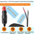 thumbnail image 2 of 16.4 FT DC Power Cord Cable 12V/24V for Car Fridge Car Refrigerator Freezer Compatible with Alpicool, ARB,BougeRV, Bodega, Dometic,Euhomy, ICECO Etc Most Brands Portable Refrigerator (Black, 16.4 FT), 2 of 7