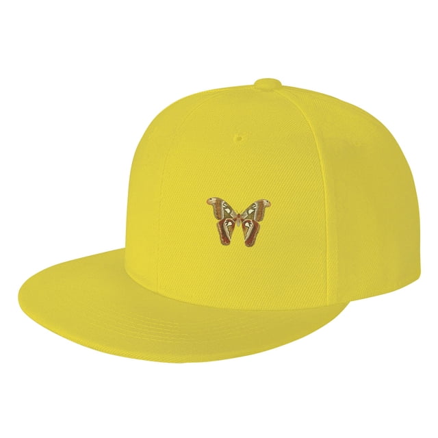 ZICANCN Shabby Chic Butterfly Animal Baseball Caps, Trucker Hats for Men And Women, Adjustable Breathable Flat Caps, Yellow