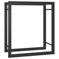 thumbnail image 1 of vidaXL Firewood Rack Storage Fire Log Stand Stacker Holder Matt Black Steel, 1 of 6