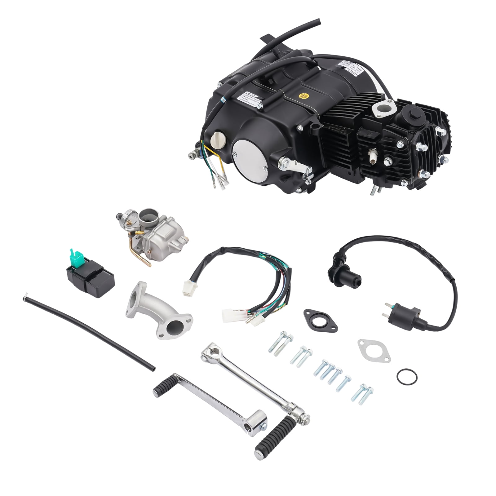 110CC Engine 4 Speed Motor ATV Pit Dirt Bike Semi-Auto Engine Motor Kick Start Carburetor Bike with Reverse Electric Start ForHonda CRF50 CRF70 XR50 XR70 Z50 Z50R CT70