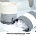 thumbnail image 3 of Cotton Rope Laundry Hamper Woven Collapsible Laundry Basket, 3 of 9