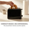 thumbnail image 6 of 2-Slice Cool Touch Toaster 6 Browning Levels Extra Wide 1.25" Slots for Bagels and Thick Bread Cancel Function Compact ETL Certified Black, 6 of 6