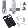 thumbnail image 3 of MUTEX Combination Door Lock MX250 Mechanical Keyless Surface Mount Deadbolt - Satin Chrome, 3 of 5