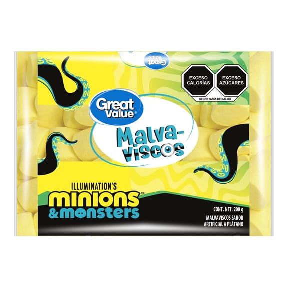 Malvavisco Great Value Minions sabor Plátano 200 g