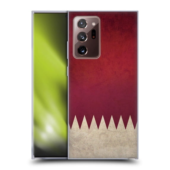 Head Case Designs Vintage Flags Qatar Qatari Soft Gel Case Compatible with Samsung Galaxy Note20 Ultra / 5G