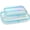 Blue, variant on Large Hard Shell Zippered Makeup Bag Purple1 Travel Toiletry Organizer