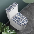 thumbnail image 2 of HELLHERO Tropical Palm Scene Toilet Lid Dust Cover Set & Toilet Lid Cover Set with Adjustable Polyester for Easy to Clean, Stretchy Fabric, 2 of 8