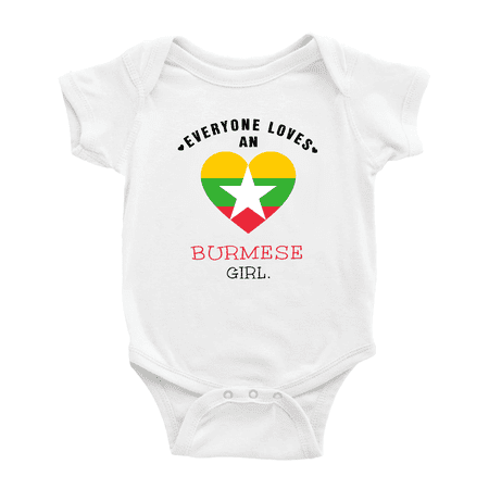 

Everyone Loves an Burmese Girl Cute Baby Clothes For Boy Girl (White 0-3 Months)