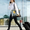 thumbnail image 5 of FORMRS Canvas Laptop Tote Bag for Women with 15.6" Computer Compartments Shoulder Handbag, Retro Beige Lemon, 5 of 7