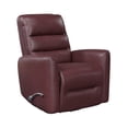 thumbnail image 3 of OakvillePark Crestshire Faux Leather Swivel Glider Reclining Chair, Red, 3 of 15