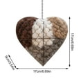thumbnail image 4 of Handmade Fiber Bird Nesting Heart, Refillable Birds Nests Holder Heart Shape for Wild Birds, Wool Nest Hummingbird Houses Art Birdhouse Outside Gifts for Birds Lovers (2 Pcs), 4 of 6