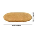 thumbnail image 3 of yulier Oval Area Rug for Bedroom, Plush Bath Mat Shaggy Soft Bathroom Rug Indoor Modern Carpet Non-Slip Floor Mat for Home Decor, 24x35 inch, Khaki, 3 of 5