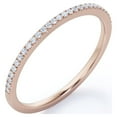 thumbnail image 3 of JeenMata .15 ct Diamond Half Eternity Wedding Ring Band - Marriage Ring Band - Gold Band Ring - 10K Rose Gold, 3 of 7