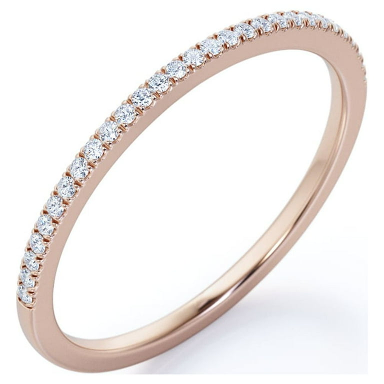 JeenMata Real Diamond .15 ct Half Eternity Bridal Wedding JeenMata Real Diamond .15 ct Half Eternity Bridal Wedding