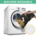 thumbnail image 6 of Black White Flower Sunflower Pattern Square Tablecloth,Waterproof Square Table Cover,Wipeable Spillproof Washable Table Cover for Home Kitchen Party Decor 52"x52"(132x132cm), 6 of 6