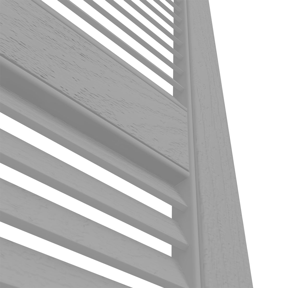 14 1/2"W X 67"H Mid-America Vinyl, Standard Size Cathedral Top Center Mullion, Open Louver Shutter, W/Installation Shutter-Lok'S & Matching Screws, 030 - Paintable