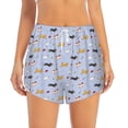 thumbnail image 4 of Lsque Dogs Are Running Printed Women's Running Shorts with Liner Pockets,Elastic Quick Dry Workout Athletic Gym Yoga Shorts,Womens High Waist Shorts-Medium, 4 of 9