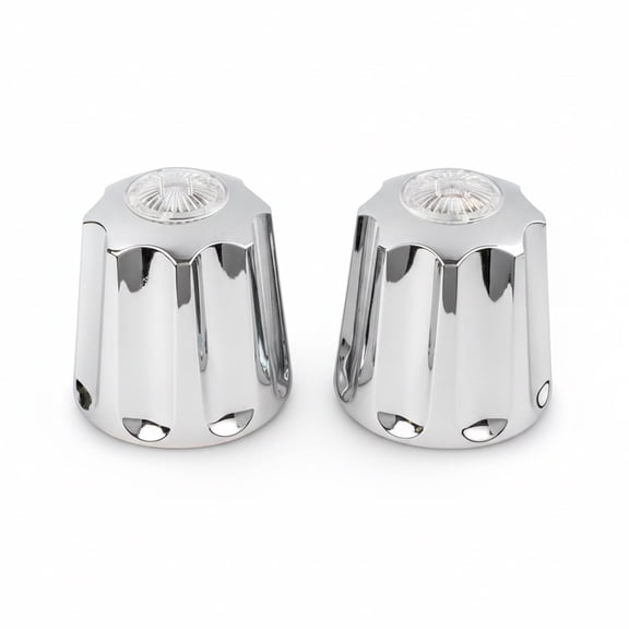 Canopy Style Tub & Shower Handle Set, Chrome Plated, Short Broach 16-Spline, Screws Included