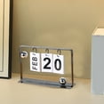 thumbnail image 5 of Creative Metal Desk Calendar, Reusable Table Calendar with Flip Design, Industrial Style Office Desk Decor, Home and Workspace Date Organizer and Decorative Accent Piece, 5 of 5