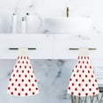 thumbnail image 6 of Hanging Towels 2 Pcs, Dish Towels Red Polka Dot Absorbent Hand Towels with Hanging Loop Washcloth for Bathroom Kitchen, 6 of 6