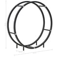 thumbnail image 4 of vidaXL Firewood Rack Black 70x20x70 cm Steel, 4 of 4