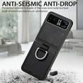 thumbnail image 2 of Feishell for Motorola Razr 40 Case with Ring,Ultra Thin Lightweight Fashionable Folding Shockproof Slim Premium PU Leather Anti-Scratch Protective Phone Cover,Black, 2 of 6