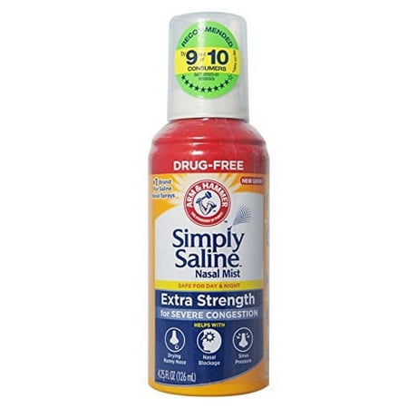 Simply Saline Nasal Mist Extra Strength Severe Congestion, Drug-Free, 4.25 oz
