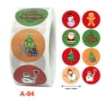 thumbnail image 4 of De Pegatinas De Navidad, Pegatinas De Dibujos Animados, Envoltura Decorativa, Caja De Regalo, Etiqueta, Etiquetas De Navidad 3 Rollos Eigraketly HA038604-00, 4 of 6