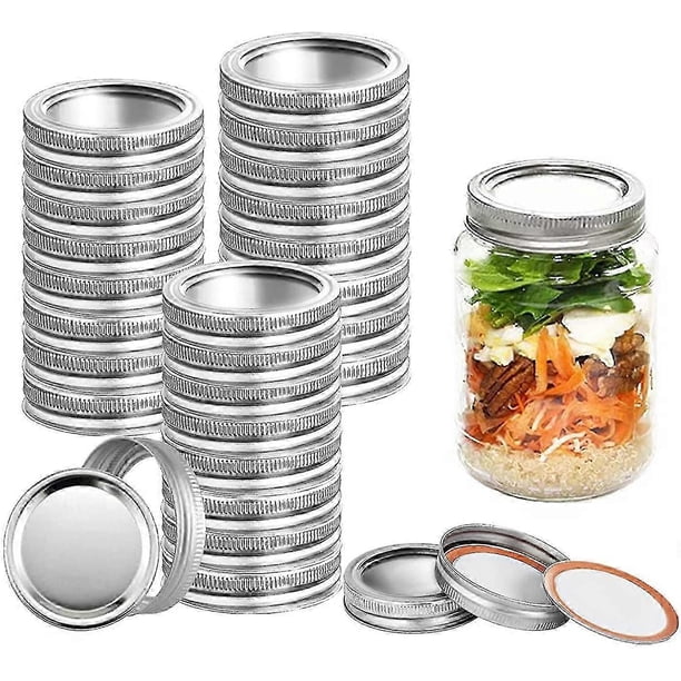 24 Pack Canning Lids Regular Mouth Mason Jar Lids And Rings Split Leak Proof Storage Caps