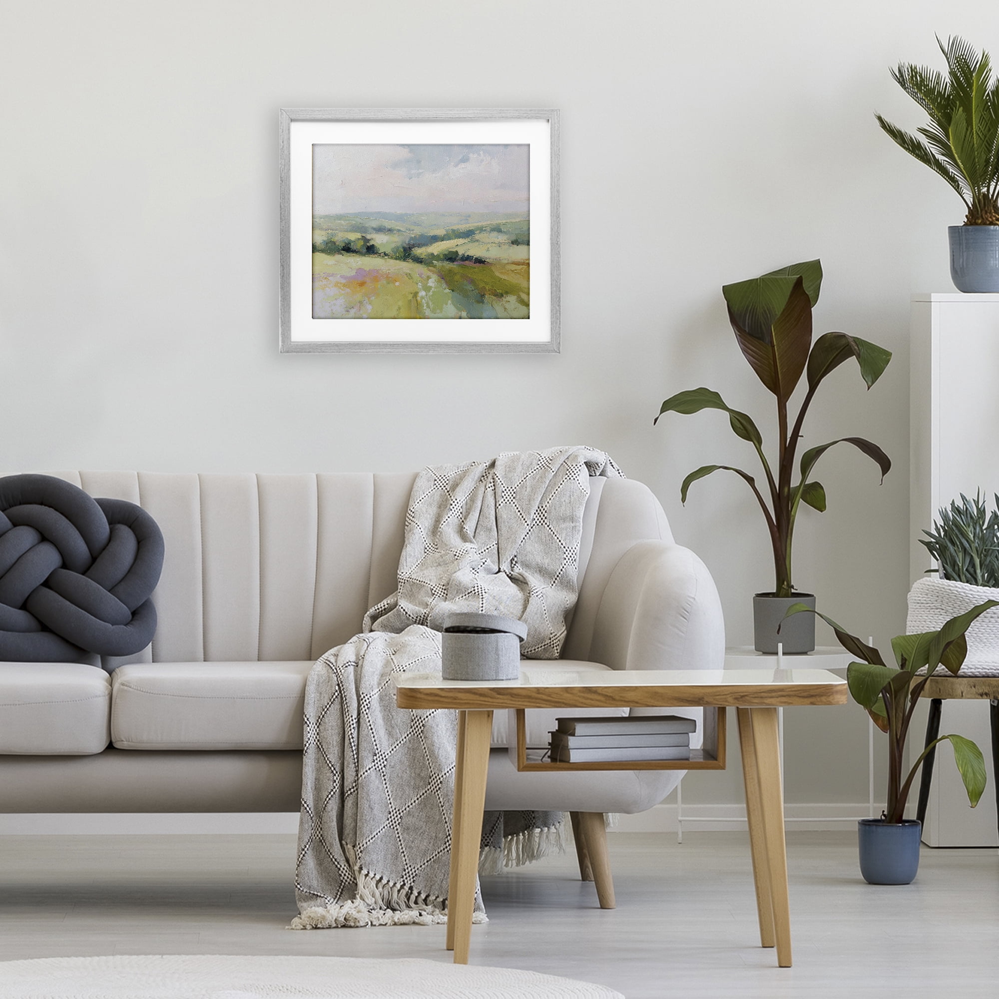 Stupell Industries Endless Green Hills Gray Framed Print Under Glass, design by Svetlana Aleynikova