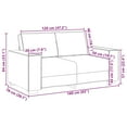 thumbnail image 2 of vidaXL 2 Piece Sofa Set with Cushions Black Fabric, 2 of 10