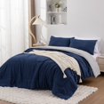 thumbnail image 6 of King Comforter Set All Season Reversible Bed Set with 2 Pillow Cases 3 Pieces Bedding Sets Down Alternative Blue/Gray Comforters, 6 of 8