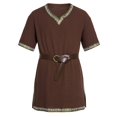 thumbnail image 1 of Ropa de hombre caballero templario renacentista Tunic caballero vikingo Guerrero pirata Top de fiesta de rol de Halloween, 1 of 4