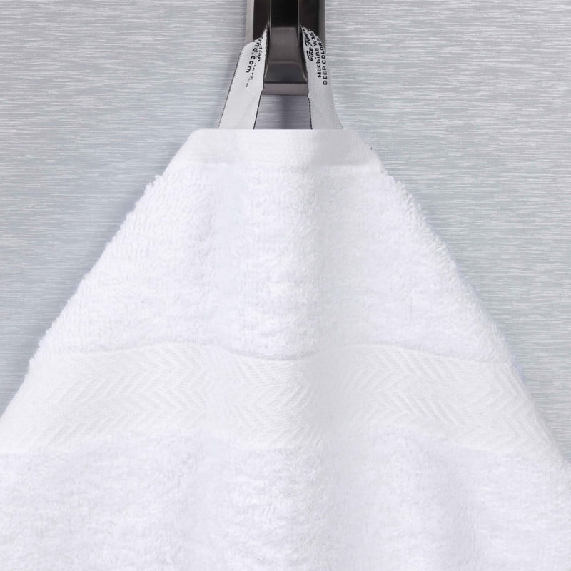 Superior Franklin 2-Piece Cotton Bath Sheet Set, Super Soft Quick Dry Fade Resistant Towels, White