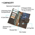 thumbnail image 3 of Contact's Full Grain Leather Family Passport Holder for 4 Airtag Passport Wallet RFID Blocking Travel Passport Cover with 4 Passport Slot, 6 Card Slot (Coffee), 3 of 9