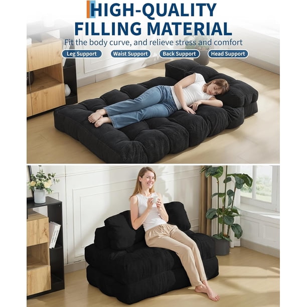 3-in-1 Portable Folding Sofa Bed, 79
